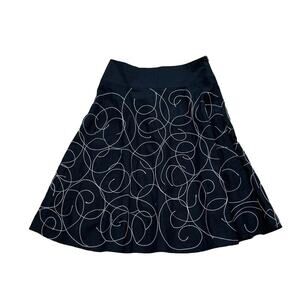 Sunny Leigh Cotton Black & White Swirl, Circle, Patchwork, Full A-Line Size 6